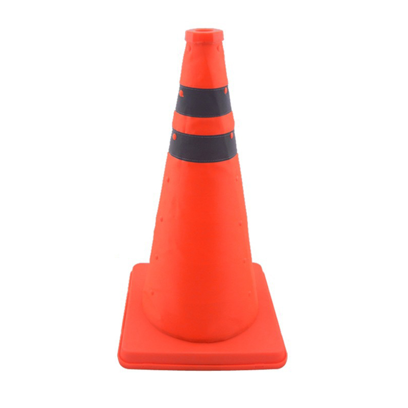 70cm PP Base Oxford Fabric Hi-vis Reflective Folded Traffic Cone