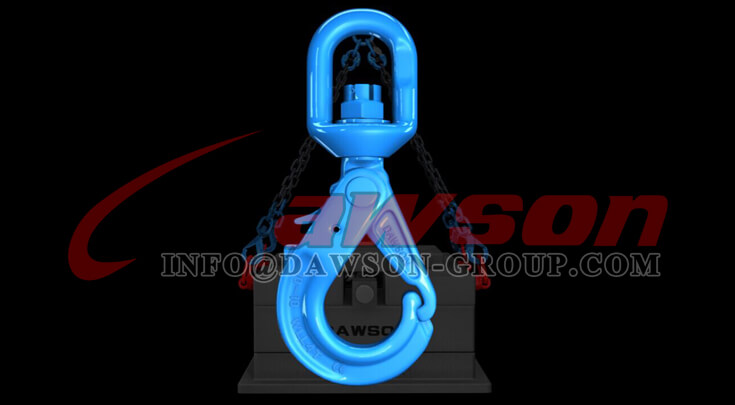 Aplicaci&oacute;n del gancho autoblocante giratorio especial Dawson Grado 100 con pestillo de agarre para eslingas de cadena - Proveedor de China