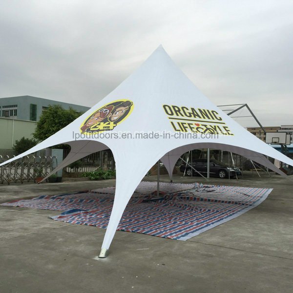 Tienda personalizada de la sombra de la estrella de la playa del dia 16m PVC para el anuncio