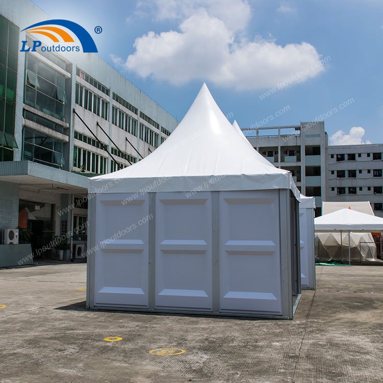 Carpa Pagoda de pared sólida de vidrio ABS de 5mX5m para 20 personas para eventos