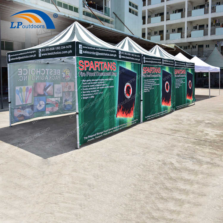 Tienda de campaña de aluminio personalizada con dosel publicitario de 3x3m para feria profesional