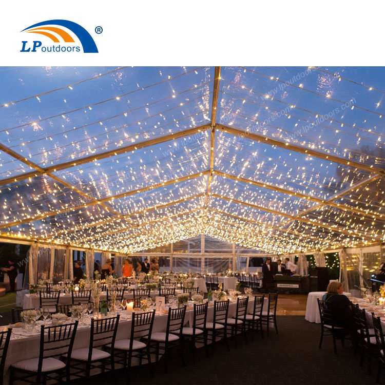 Marquesina de boda de techo claro de lujo para el evento