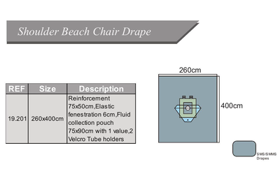 Eo Sterilized Shoulder Beach Chair Drape