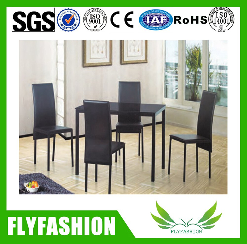 canteen dining coffee black tables with metal frame chair DT-19