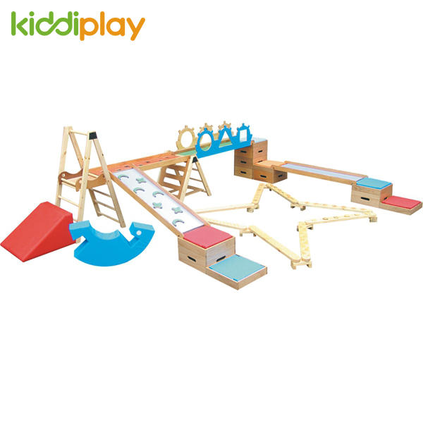 金宝贝豪华版早教器材亲子园体能训练木质滑梯幼儿园爬滑组合