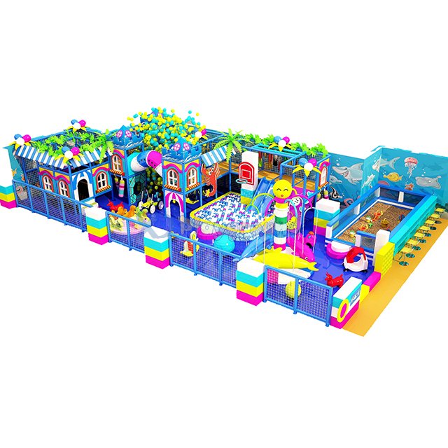Amusement Park Ocean Theme Indoor Playground with Ball Pit