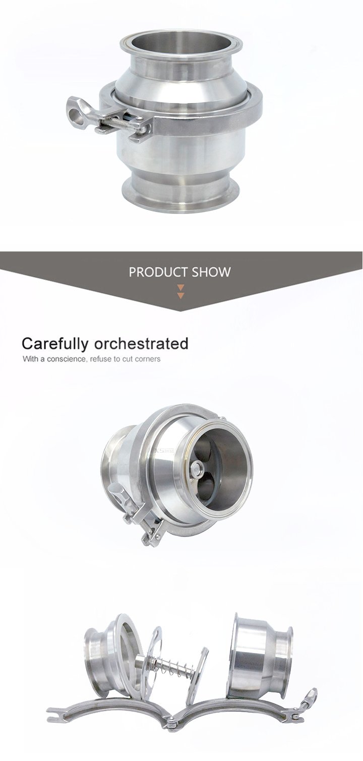 Обратные клапаны обратного давления из нержавеющей стали Dn80 санитарные