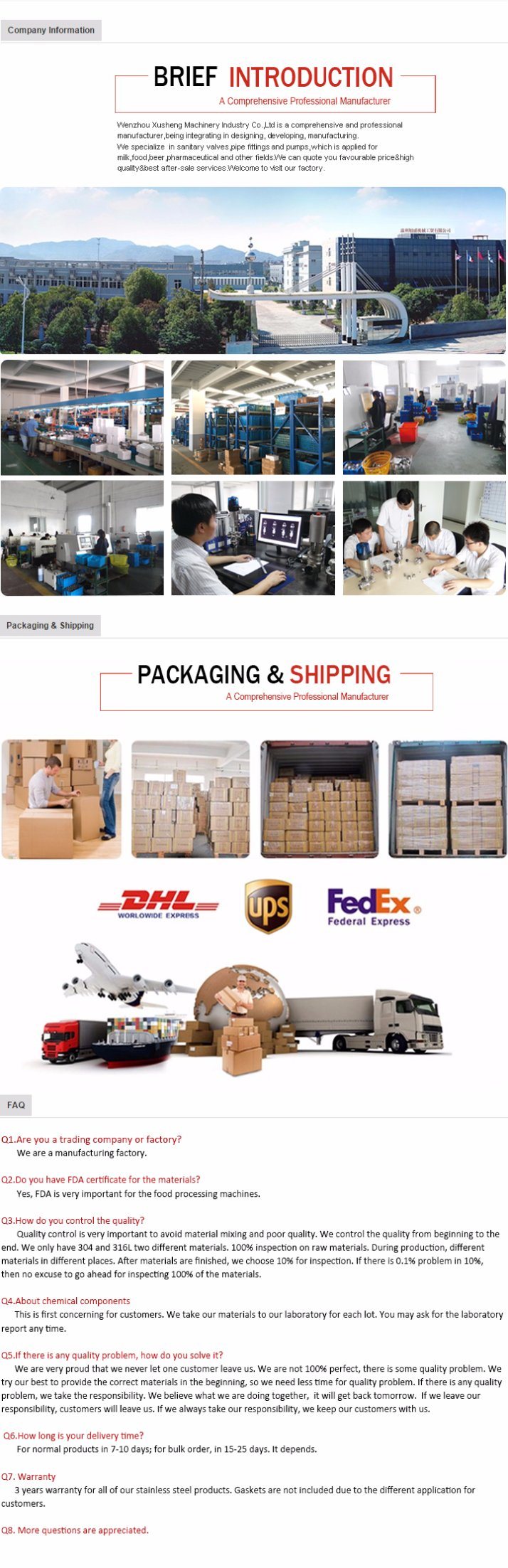 Санитарный клапан-бабочка Triclamp Ss304 Tc из нержавеющей стали