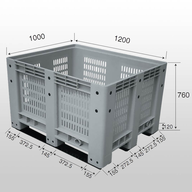 Caja perforada de plataforma de plástico de 1200*1000*760 mm