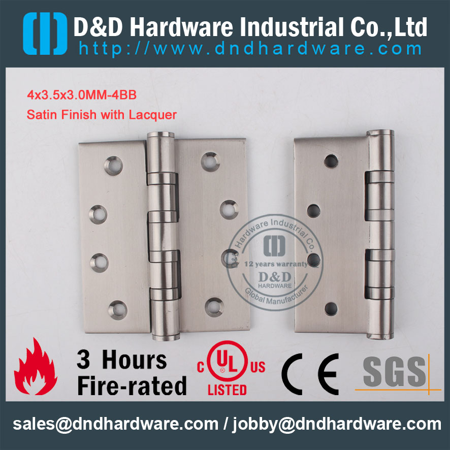 Certificado de Hardware-CE de D & D Fogo Classificado SS304 da dobradiça da porta DDSS002