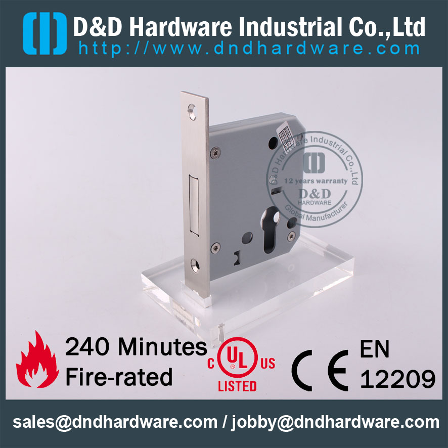 D & D Hardware-Porta-Porta Ironmongery Aço Inoxidável Mortise Lock DDML029-A