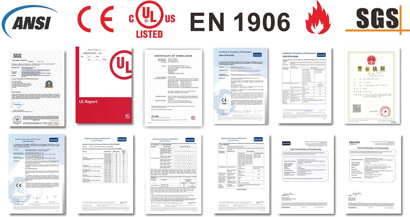 ฮาร์ดแวร์ CE-UL-Door-Hardware-D & D