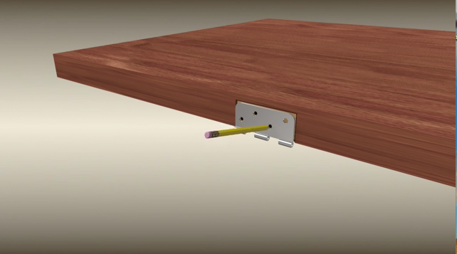 O passo 4 do hardware da porta dobradiça de D & D