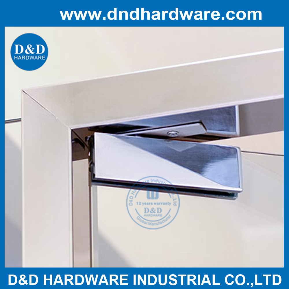Ajuste de parche superior sin marco de alta resistencia para puertas de vidrio comerciales –DDPT003