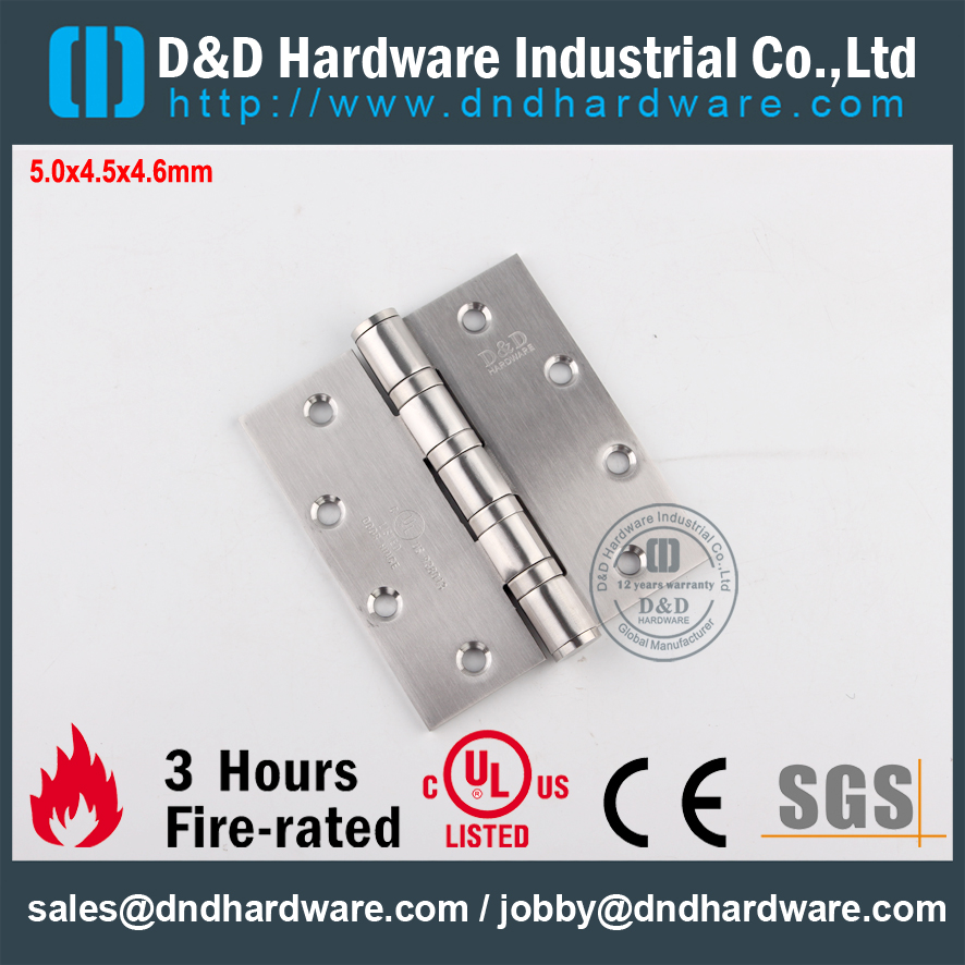SS304 durável UL resistente ao fogo 4BB dobradiça-DDSS008-FR-5x4.5x4.6mm
