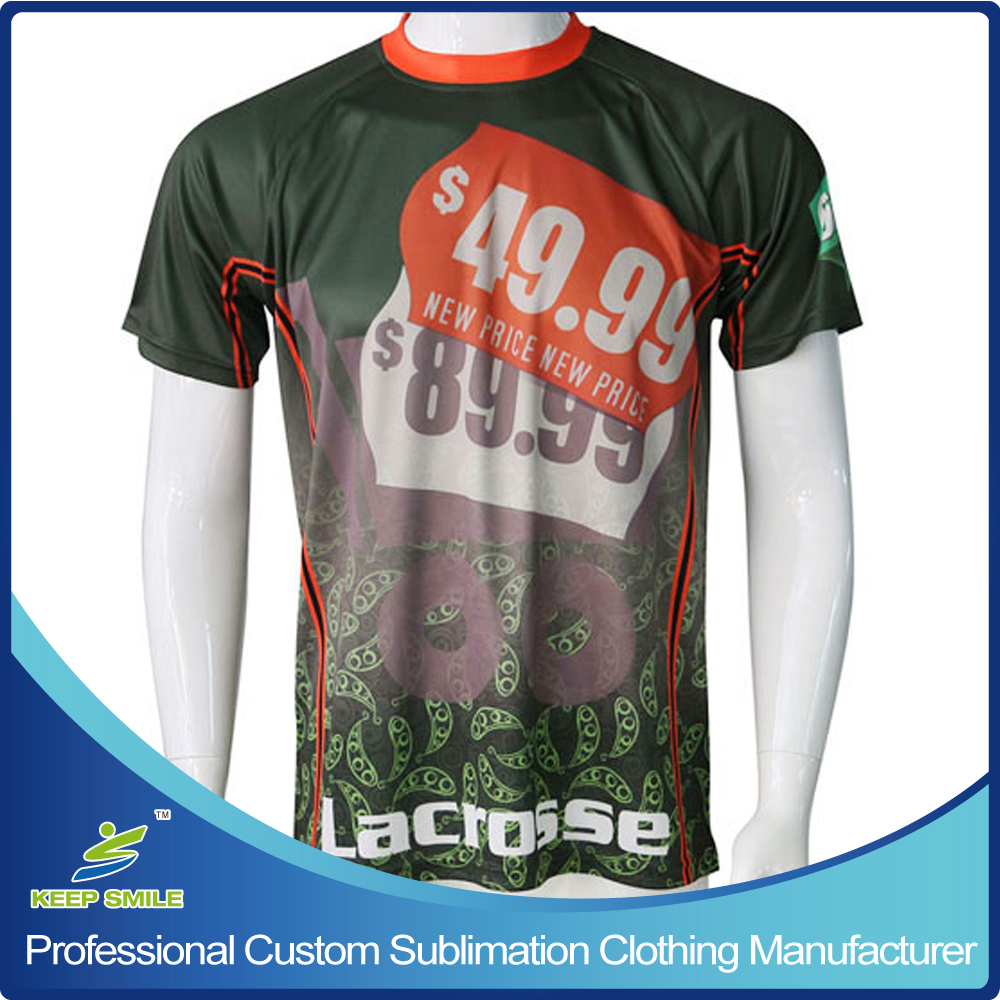 Custom Sublimation Boy's Lacrosse Shooter in Short Sleeve