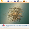 Copper microwire hooked ends steel fiber