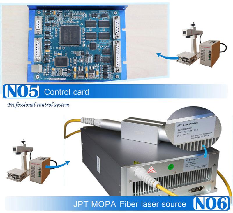 m&aacute;quina de la marca del laser de la fibra del color para los ss