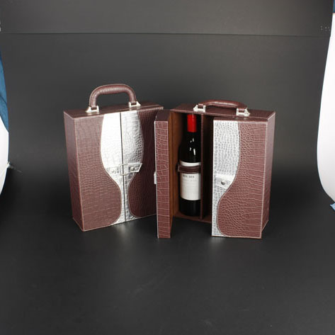 Wine Box Manufacturer Pu leather custom gift boxes for wine