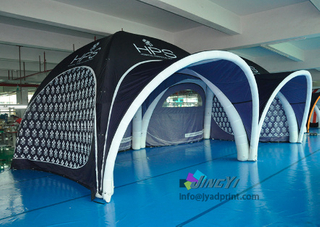 Two Inflatable Advertising Tents Connect, Marquee Event Display Gazebo with front roof