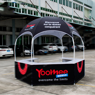 Newest 3X3m Heavy Duty Hexagonal Promotional Kiosk Booth Dome Tent Food Stall Canopy Tent for Events Outdoor