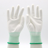 Anti Slip Nylon Liner Comfortable White PU Coating Work Gloves