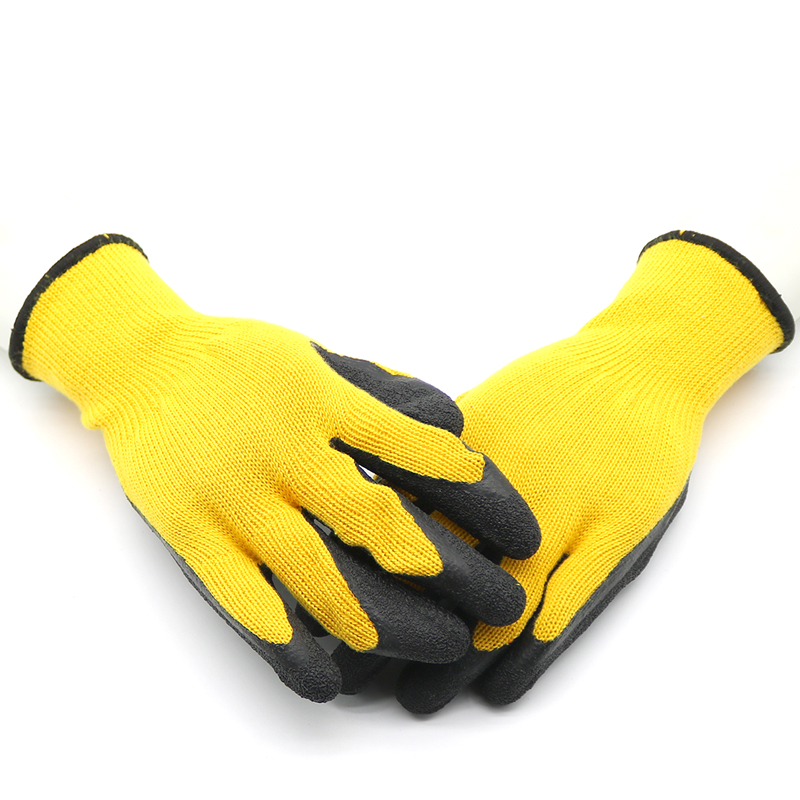 Anti Slip Oil Resistant Black Latex Work Glove CE EN 388