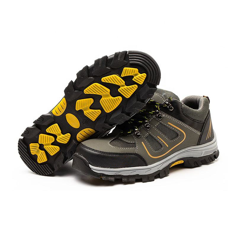 Oil slip resistant anti puncture safety shoes work with steel toe