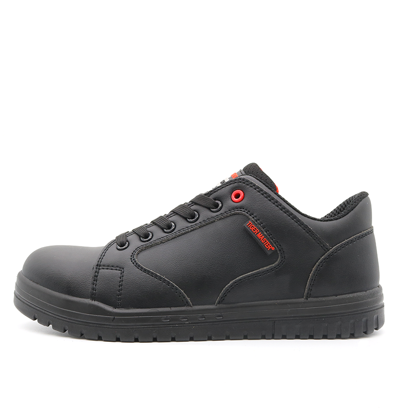Black Microfiber Leather Pu Sole Composite Toe Anti Puncture Men Safety Shoes with CE