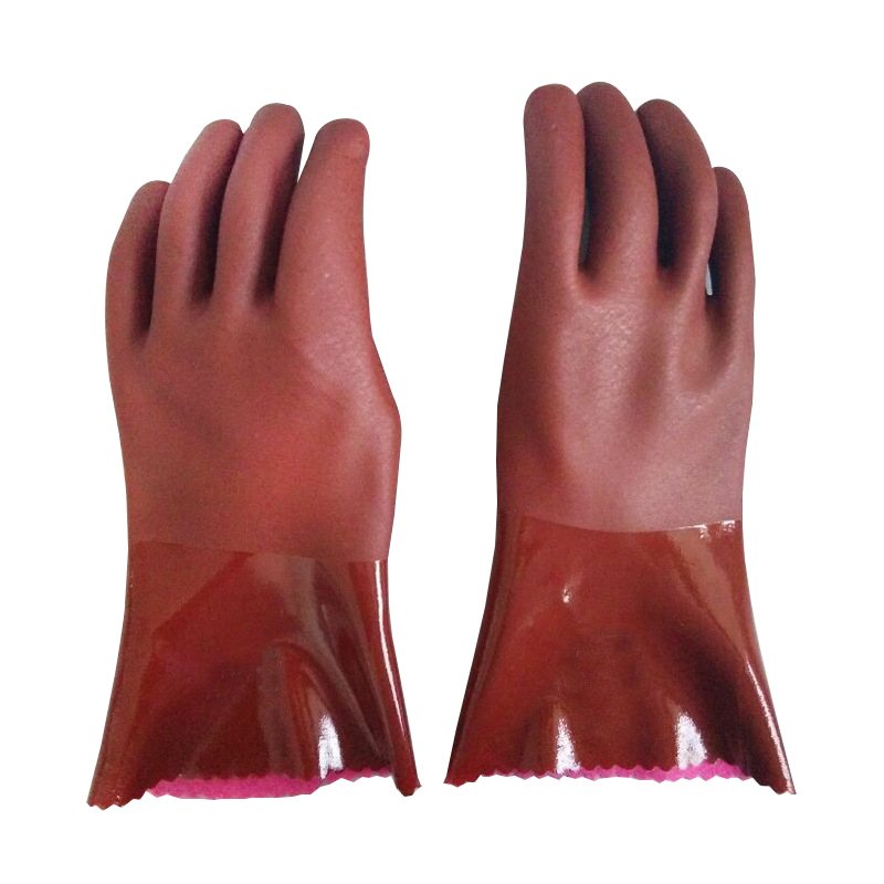 28 Cm Custom Logo Anti Slip Oil Acid Resistant Waterproof Fishing Pvc Gloves