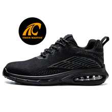 Black Steel Toe Breathable Safety Shoes Sport for Men