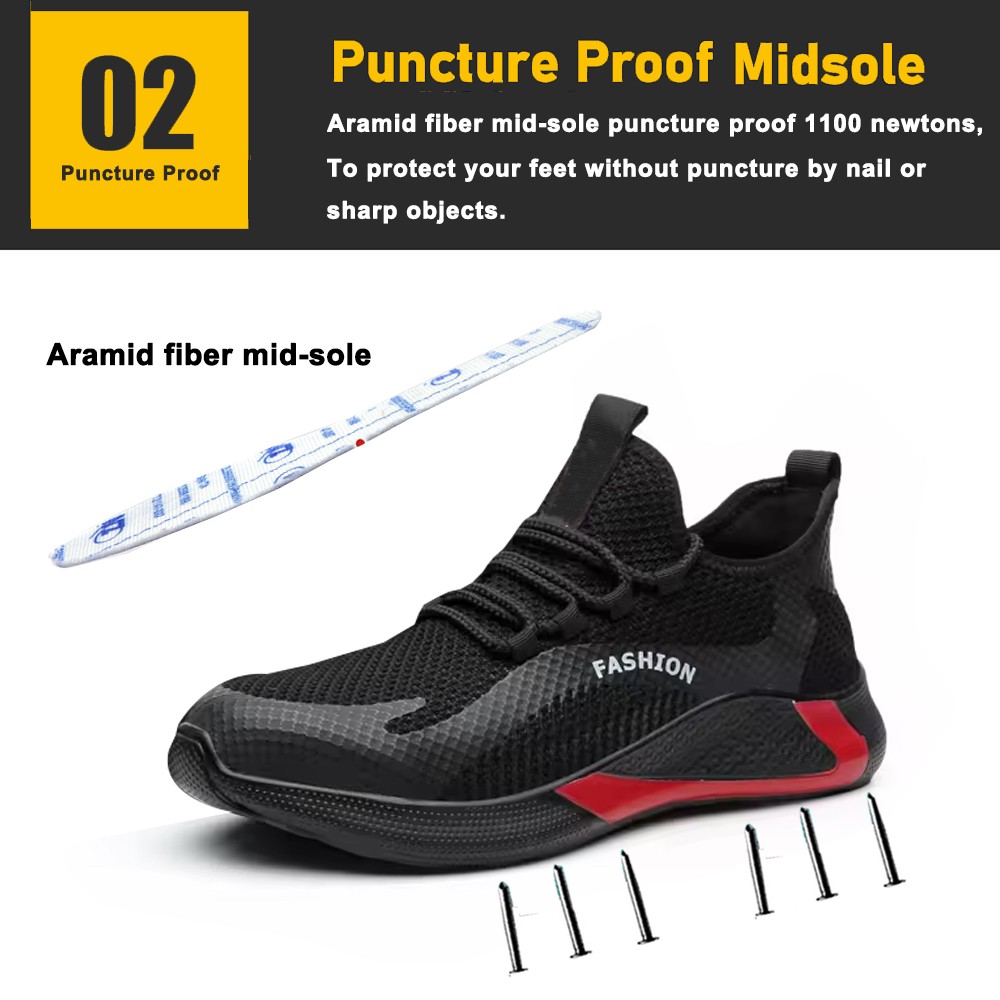 Steel Toe Fashion Sport Safety Shoes Men