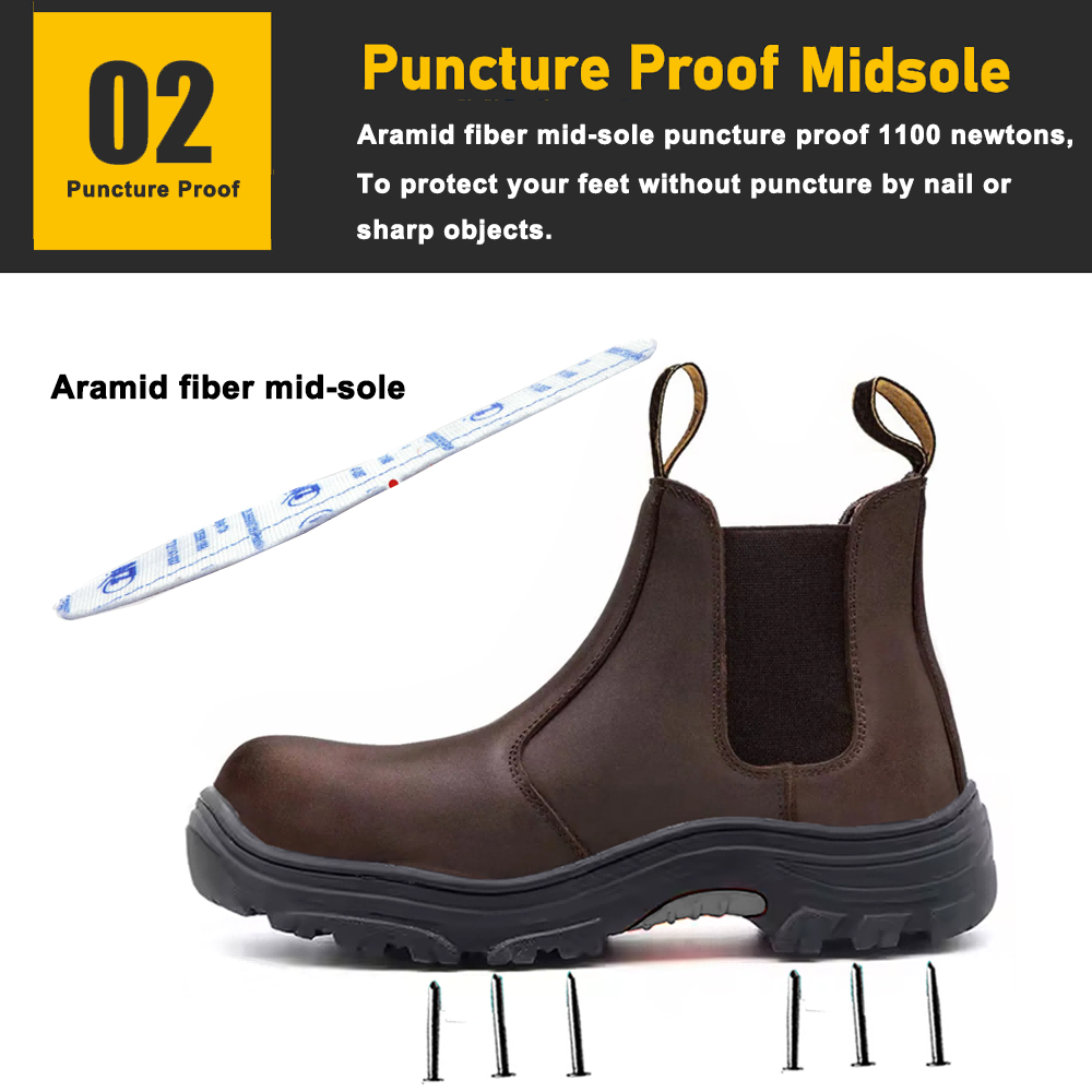 Fiberglass Toe Oil Industry HRO Safety Shoes without Lace