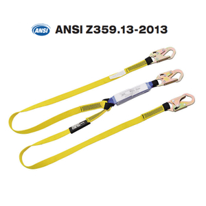 ANSI Z359.13 Certified Polyester Webbing Safety Energy Absorber Lanyard