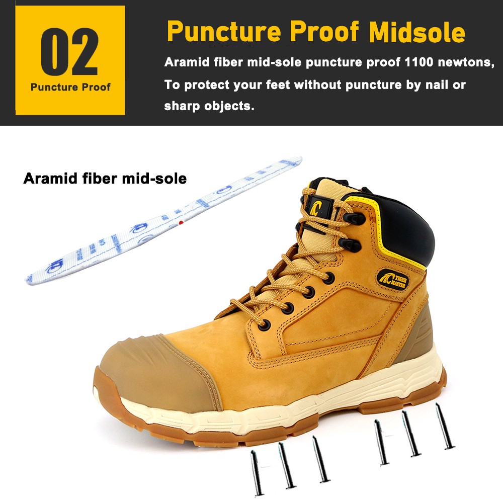 High Quality Fiberglass Toe Anti Puncture Safety Boots HRO