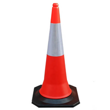 1000 MM Height PE Cone Rubber Base Reflective Traffic Cones