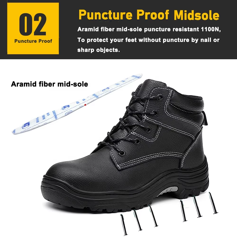 Oil Resistant Anti Slip Mining Safety Shoes Rubber Sole