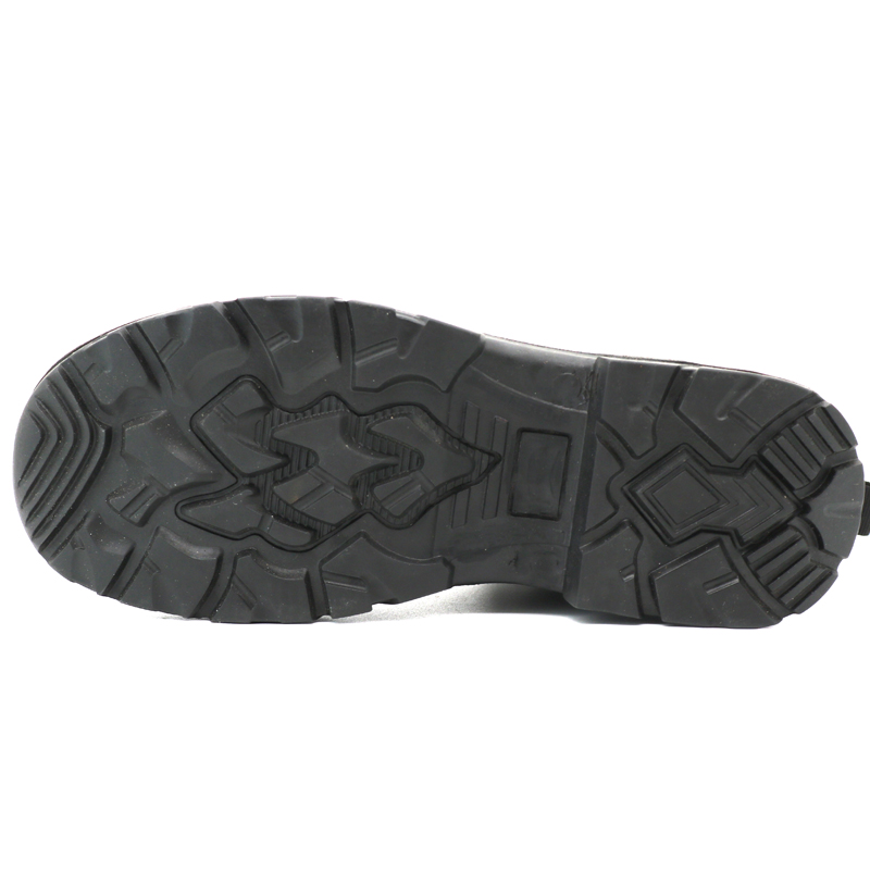 Steel Toe Men's Industrial Safety Shoes Black Leather