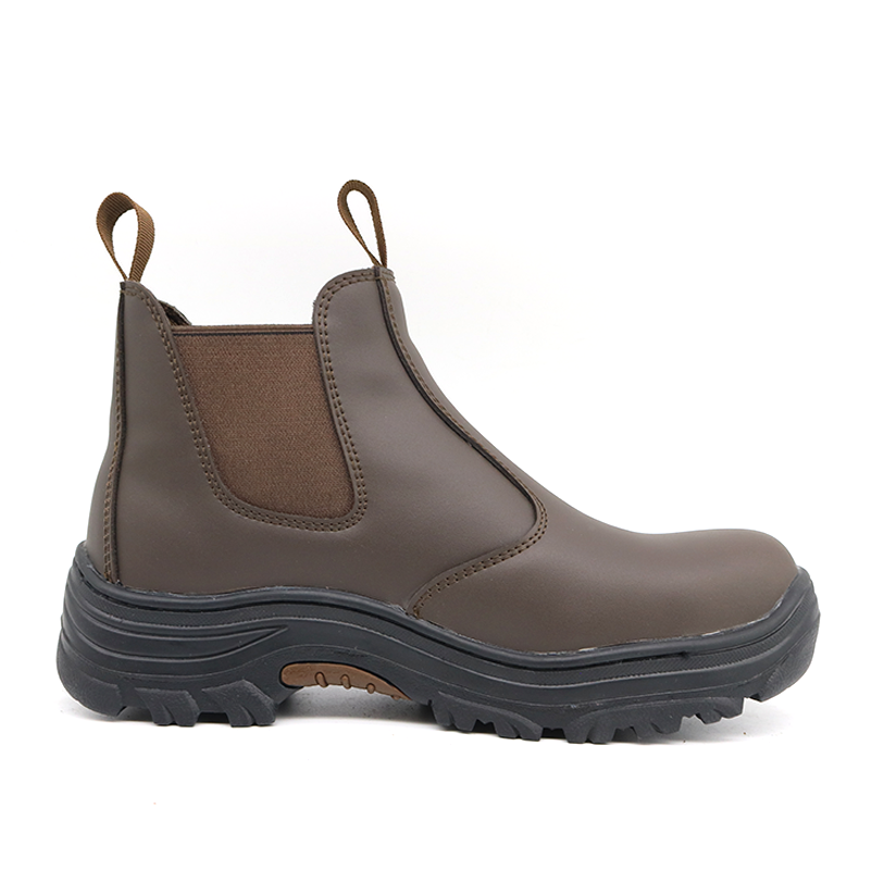 Brown Leather Oil Gas Industry Safety Shoes with Fiber Toe