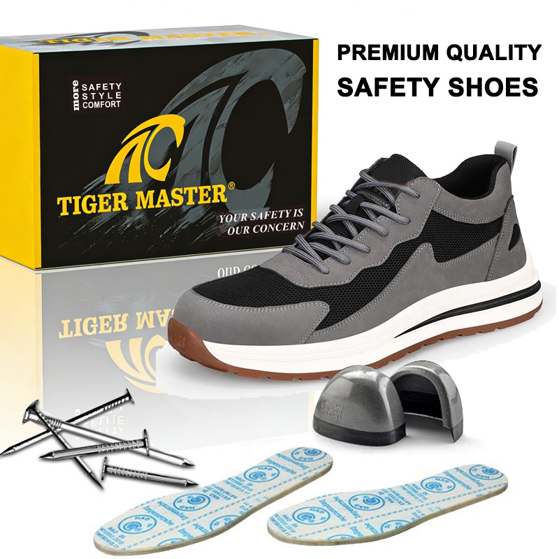 Anti-slip Steel Toe Warehouse Work Shoes for Men