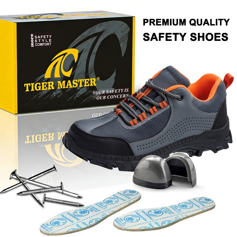 Steel Toe Mining Safety Shoes Rubber Sole for Men