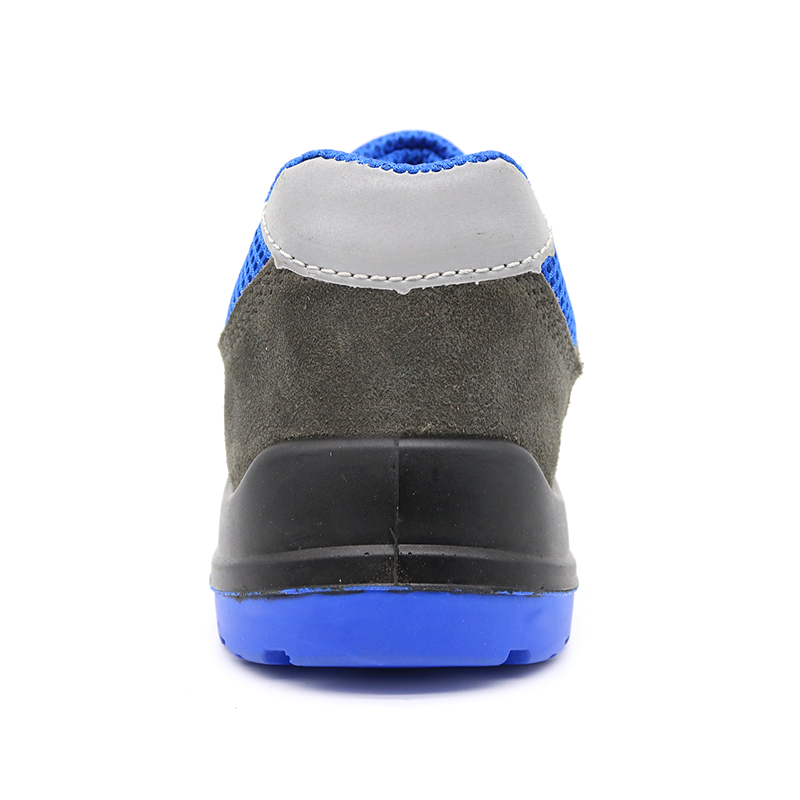 CE Fiberglass Toe Anti Static Grey Suede Safety Shoes