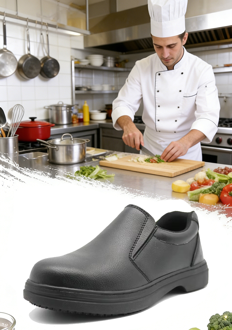 Antis-slip Kitchen Chef Safety Shoes with Steel Toe