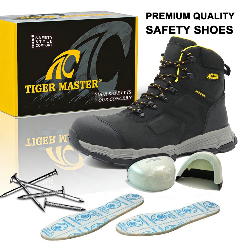 Genuine Leather Waterproof Oil Gas Industry Work Boots