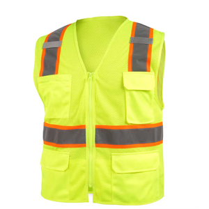 Multiple Pockets High Visibility Reflective Mesh Safety Vest