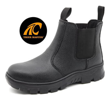 Leather Steel Toe No Laces Safety Shoes for Mining