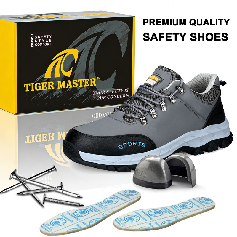 Anti-slip Steel Toe Safety Work Shoes Rubber Sole