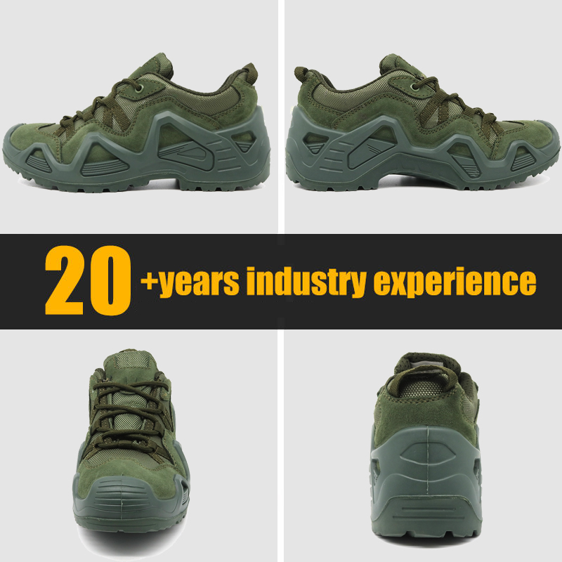Anti-slip Green Suede Outdoor Hiking Climbing Shoes