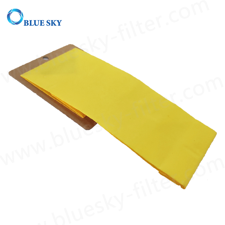 Reemplazo de bolsa de filtro de polvo de papel amarillo personalizado para aspiradora