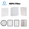 Filtro de cielo azul OEM ODM Filtro de aire HEPA de panel de cartucho de carbón activado personalizado para piezas de purificador de aire